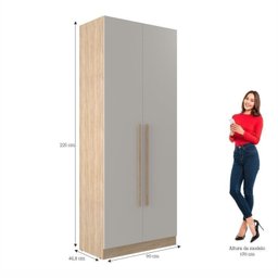 Dormitório Modulado 5 Peças 3 Guarda Roupas 1 Mesa de Cabeceira 1 Módulo Ponte San Diego - 2