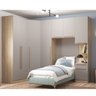 Dormitório Modulado 5 Peças 3 Guarda Roupas 1 Mesa de Cabeceira 1 Módulo Ponte San Diego - 1