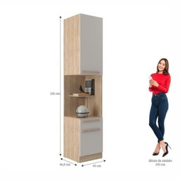 Dormitório Modulado 5 Peças 3 Guarda Roupas 1 Mesa de Cabeceira 1 Módulo Ponte San Diego - 14