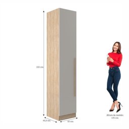 Dormitório Modulado 5 Peças 3 Guarda Roupas 1 Mesa de Cabeceira 1 Módulo Ponte San Diego - 8