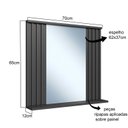 Ver imagem 3 de Espelheira para Banheiro Luiza Ripada