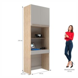 Dormitório Modulado 5 Peças 2 Guarda Roupas 1 Mesa de Cabeceira e 2 Modulos San Diego - 13
