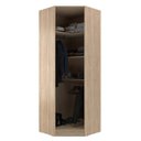 Ver imagem 7 de Dormitório Modulado 5 Peças 2 Guarda Roupas 1 Mesa de Cabeceira e 2 Modulos San Diego Bege/Aveiro Oak/Cinza Urbano