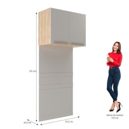 Dormitório Modulado 5 Peças 2 Guarda Roupas 1 Mesa de Cabeceira e 2 Modulos San Diego - 14