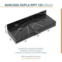Ver imagem 4 de Bancada em Porcelanato 120cm Ripy para Cuba de Apoio Yescasa Preto/Black
