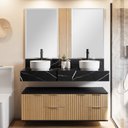 Ver imagem 1 de Bancada em Porcelanato 120cm Ripy para Cuba de Apoio Yescasa Preto/Black