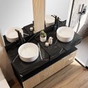 Ver imagem 2 de Bancada em Porcelanato 120cm Ripy para Cuba de Apoio Yescasa Preto/Black
