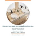Ver imagem 5 de Bancada em Porcelanato 120cm Ripy para Cuba de Apoio Bege/Travertino Yescasa