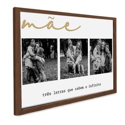 Quadro Personalizado com Foto Mãe Três Letras que Cabem o Infinito em Moldura Caixa Tacolado Papel D - 4