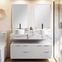 Ver imagem 1 de Bancada em Porcelanato 120cm Ripy para Cuba de Apoio Yescasa Branco/Calacata