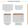 Cozinha Modulada 4 Peças com Tampo 2 Aéreos e 2 Balcões Ipanema CabeCasa MadeiraOriginals - 4