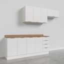 Ver imagem 6 de Cozinha Modulada 4 Peças com Tampo 2 Aéreos e 2 Balcões Ipanema CabeCasa MadeiraOriginals