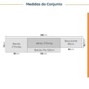 Ver imagem 3 de Cozinha Modulada 4 Peças com Tampo 2 Aéreos e 2 Balcões Ipanema CabeCasa MadeiraOriginals Branco