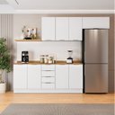 Ver imagem 2 de Cozinha Modulada 4 Peças com Tampo 2 Aéreos e 2 Balcões Ipanema CabeCasa MadeiraOriginals