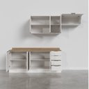 Ver mais imagens de Cozinha Modulada 4 Peças com Tampo 2 Aéreos e 2 Balcões Ipanema CabeCasa MadeiraOriginals