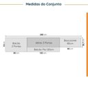 Ver imagem 2 de Cozinha Planejada 4 Peças com Tampo 2 Aéreos e 2 Balcões Ipanema CabeCasa MadeiraOriginals Branco