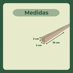 10 Ripas Sarrafos 3x3x70 Cm Madeira de Pinus Artesanato - 4