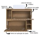 Ver imagem 5 de Gabinete de Banheiro Suspenso 75cm Luiza com 2 Portas Basculante com Cuba