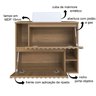 Gabinete de Banheiro Suspenso 75cm Luiza com 2 Portas Basculante com Cuba - 5