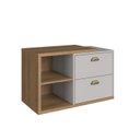 Ver imagem 2 de Gabinete de Banheiro Suspenso 80cm Helena com 2 Gavetas sem Cuba