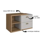 Ver imagem 4 de Gabinete de Banheiro Suspenso 80cm Helena com 2 Gavetas sem Cuba Colorido/Mel/Arenas