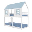Ver imagem 2 de Beliche Montessoriano Casinha Encantada Madeira Maciça Branco/ Azul | Housin