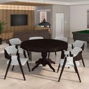 Ver mais imagens de Conjunto Mesa de Jogos Bellagio e 6 Cadeiras Madeira Poker Base Estrela Linho Cinza/tabaco