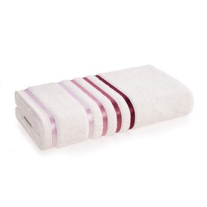Toalha Banhão Karsten Fio Penteado Max Lumina Branco/Rosa