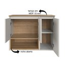 Ver imagem 4 de Gabinete de Banheiro Suspenso 80cm Cecília com 3 Portas e 1 Nicho sem Cuba Colorido/Mel/Arenas