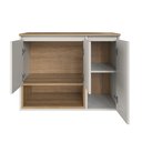 Ver imagem 3 de Gabinete de Banheiro Suspenso 80cm Cecília com 3 Portas e 1 Nicho sem Cuba Colorido/Mel/Arenas