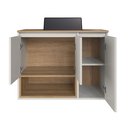 Ver imagem 3 de Gabinete de Banheiro Suspenso 80cm Cecília com 3 Portas e 1 Nicho com Cuba Colorido/Mel/Arenas