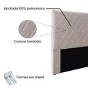 Ver imagem 2 de Cabeceira Cama Box Casal King 195cm Tina Linho Rústico - Loja Sheep