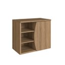 Ver imagem 3 de Gabinete de Banheiro Suspenso 70cm Laura com 1 Porta e 2 Prateleira sem Cuba Marrom/Mel