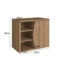 Ver imagem 4 de Gabinete de Banheiro Suspenso 70cm Laura com 1 Porta e 2 Prateleira sem Cuba