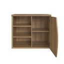 Ver imagem 2 de Gabinete de Banheiro Suspenso 70cm Laura com 1 Porta e 2 Prateleira sem Cuba Marrom/Mel