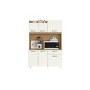 Ver imagem 3 de Armário Cozinha Compacta Berlim 6 Portas 1 Gaveta Atacama Off White - Aramóveis