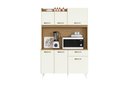 Ver imagem 3 de Armário Cozinha Compacta Berlim 6 Portas 1 Gaveta Atacama Off White - Aramóveis