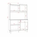 Ver imagem 4 de Armário Cozinha Compacta Berlim 6 Portas 1 Gaveta Atacama Off White - Aramóveis