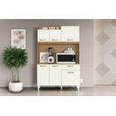 Ver imagem 1 de Armário Cozinha Compacta Berlim 6 Portas 1 Gaveta Atacama Off White - Aramóveis