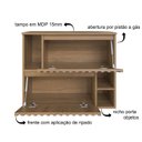 Ver imagem 4 de Gabinete de Banheiro Suspenso 75cm Luiza com 2 Portas Basculante sem Cuba Marrom/Mel