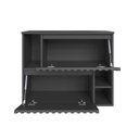 Ver imagem 5 de Gabinete de Banheiro Suspenso 75cm Luiza com 2 Portas Basculante sem Cuba Preto/Grafite
