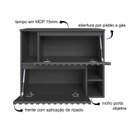 Ver imagem 5 de Gabinete de Banheiro Suspenso 75cm Luiza com 2 Portas Basculante sem Cuba