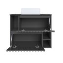 Ver imagem 2 de Gabinete de Banheiro Suspenso 75cm Luiza com 2 Portas Basculante com Cuba Preto/Grafite