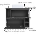 Ver imagem 5 de Gabinete de Banheiro Suspenso 75cm Luiza com 2 Portas Basculante com Cuba Preto/Grafite