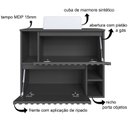 Ver imagem 5 de Gabinete de Banheiro Suspenso 75cm Luiza com 2 Portas Basculante com Cuba