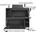 Ver imagem 5 de Gabinete de Banheiro Suspenso 75cm Luiza com 2 Portas Basculante com Cuba Preto/Grafite