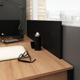 Painel Divisor de Mesa 110cm Tecnomobili Preto - Me4183 - 3