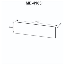 Painel Divisor de Mesa 110cm Tecnomobili Preto - Me4183 - 4