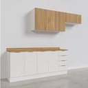 Ver imagem 6 de Cozinha Modulada 4 Peças com Tampo 2 Aéreos e 2 Balcões Ipanema CabeCasa MadeiraOriginals