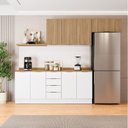 Ver imagem 1 de Cozinha Planejada 4 Peças com Tampo 2 Aéreos e 2 Balcões Ipanema CabeCasa MadeiraOriginals Branco/Acá